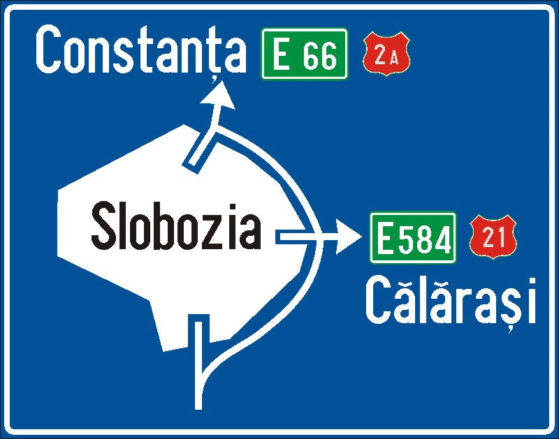 Presemnalizarea traseului de evitare a localitații