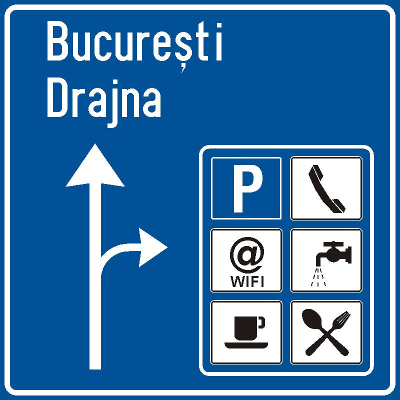 Presemnalizare parcare pe drumurile naționale