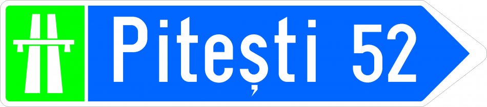 Direcția spre localitatea indicată Imagine principală a produsului