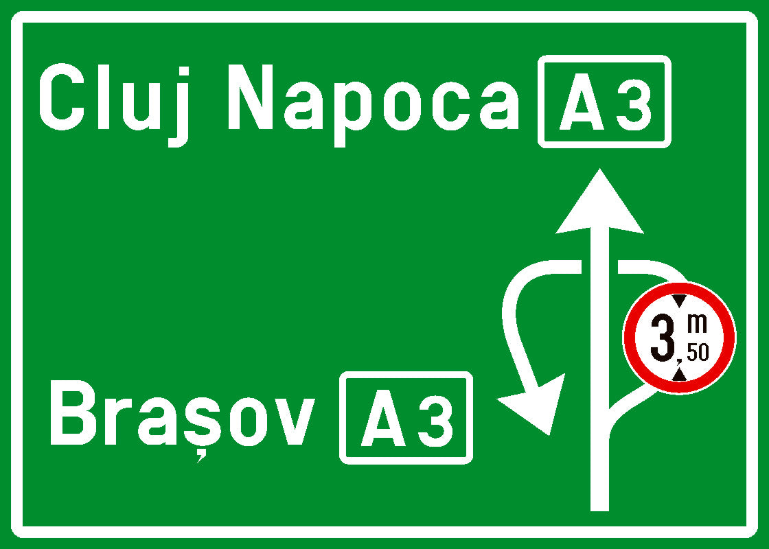 Punct de intoarcere pe autostrada Imagine principală a produsului