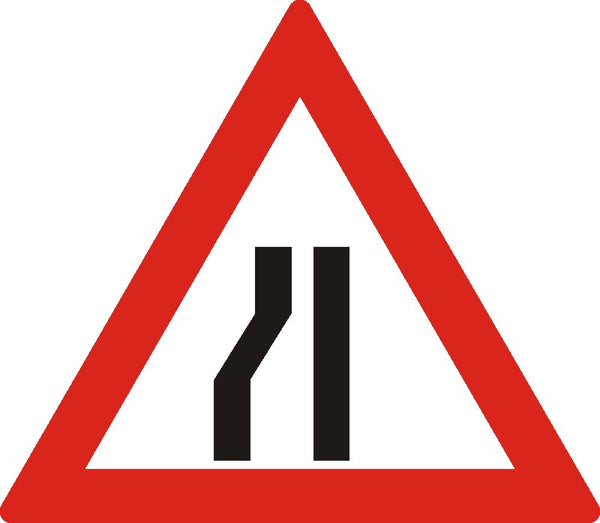 Indicator rutier Drum îngustat pe partea stângă