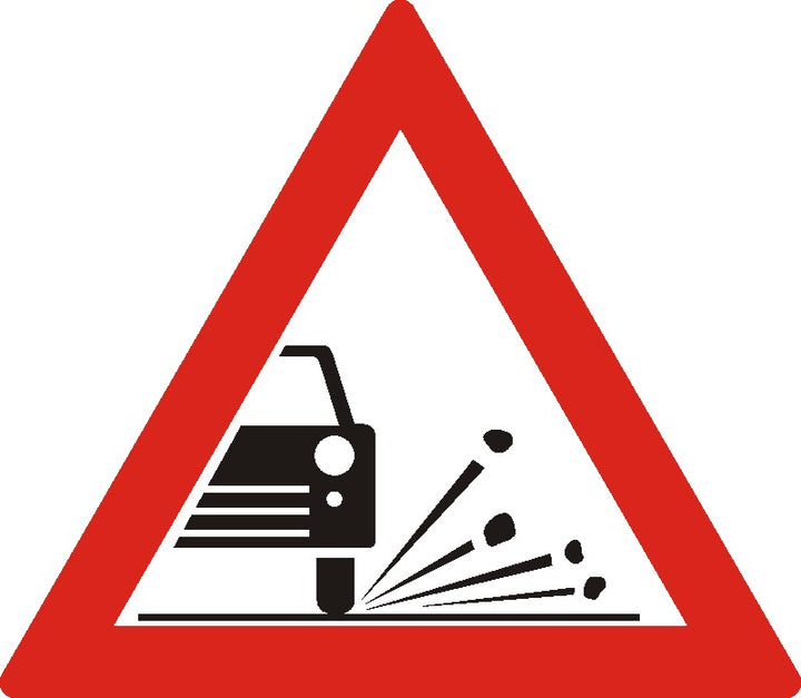 Indicator rutier Împroșcare cu pietriș