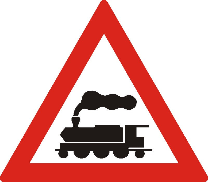Indicator rutier Trecere la nivel cu o cale ferată fără bariere