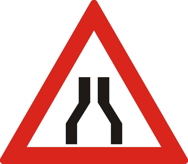 Indicator rutier Drum îngustat pe ambele părți
