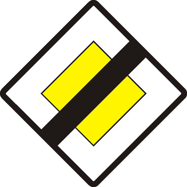 Indicator rutier Sfârșitul drumului cu prioritate