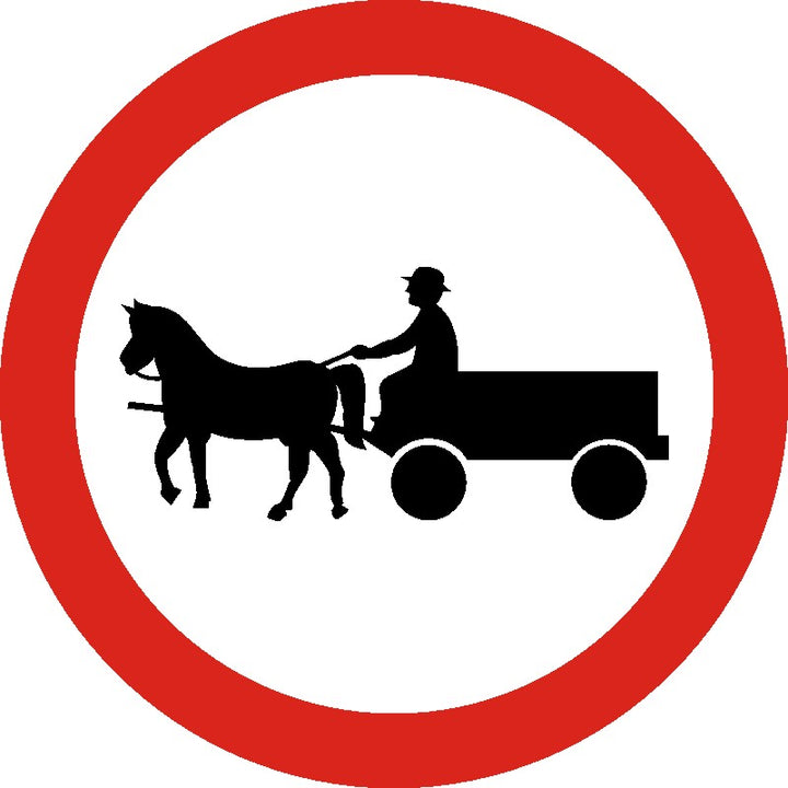 Indicator rutier Accesul interzis vehiculelor cu tracțiune animală
