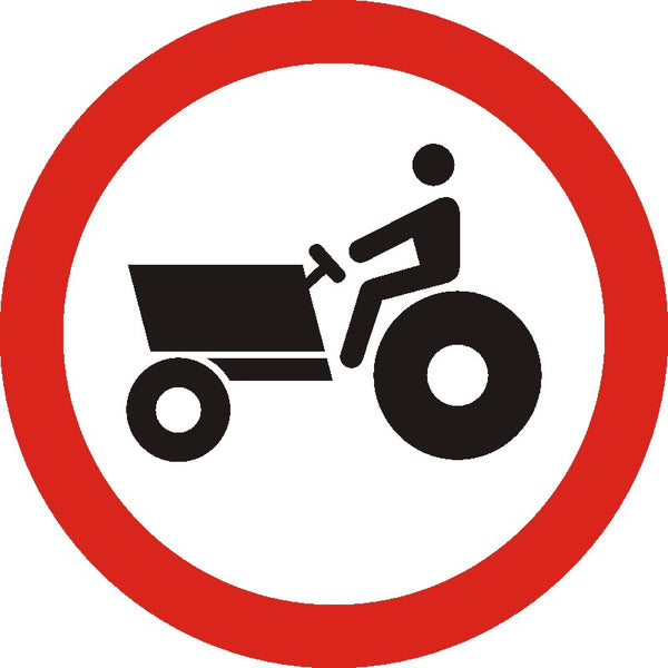 Indicator rutier Accesul interzis tractoarelor agricole și forestiere
