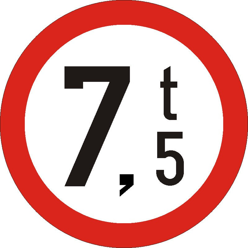 Indicator rutier Accesul interzis vehiculelor cu masa totală maximă autorizată mai mare de ....t Imagine principală a produsului