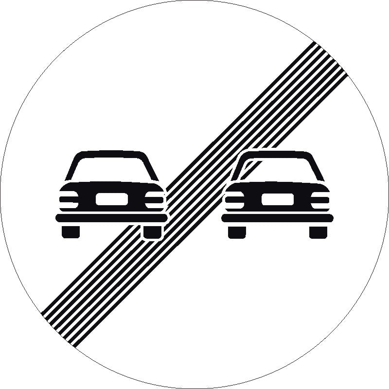 Indicator rutier Sfârșitul interzicerii de a depăși