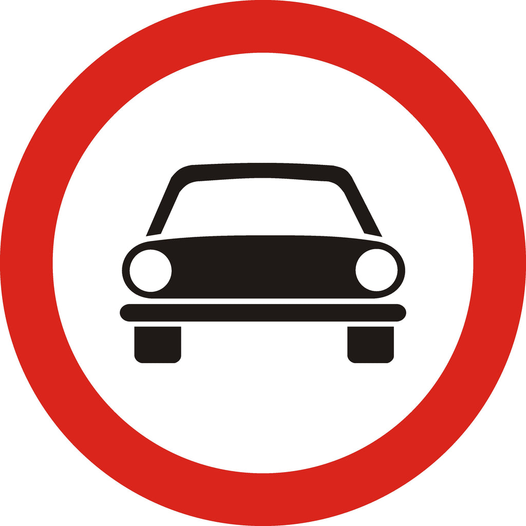 Indicator rutier Accesul interzis autovehiculelor, cu excepția motocicletelor fără  ataș și mopedelor cu două sau trei roți