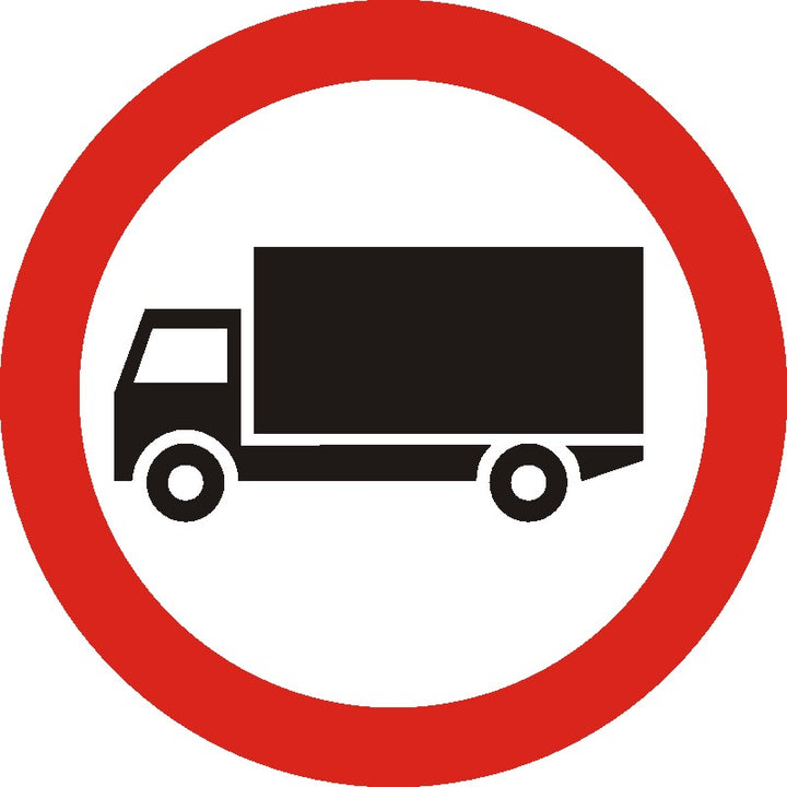 Indicator rutier Accesul interzis vehiculelor destinate transportului de mărfuri
