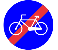 Indicator rutier Sfârșitul pistei de  biciclete și trotinete electrice Imagine principală a produsului