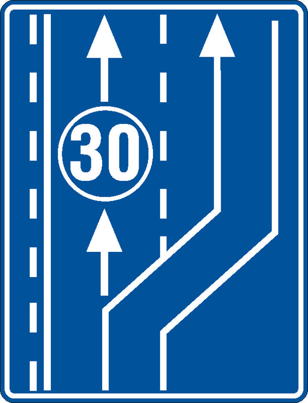 Indicator rutier Bandă destinată circulației vehiculelor lente