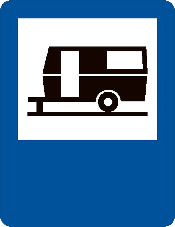Indicator rutier Teren pentru caravane (tabără turistică)