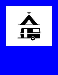 Indicator rutier Teren pentru camping și caravane