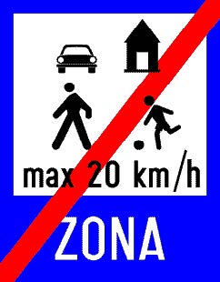 Indicator rutier Sfârșitul zonei rezidențiale