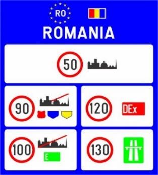 Indicator rutier Limite generale de viteză Imagine principală a produsului