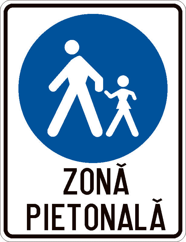 Indicator rutier Zonă pietonală