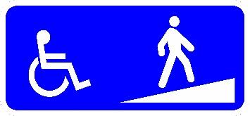 Indicator rutier Rampă pentru persoane cu handicap Imagine principală a produsului