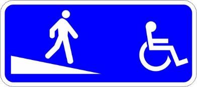 Indicator rutier Rampă pentru persoane cu handicap Imagine principală a produsului