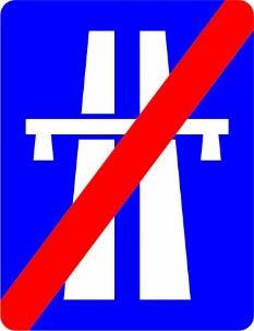 Indicator rutier Sfârșit de drum expres