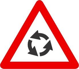 Indicator rutier Presemnalizare intersecție cu sens giratoriu