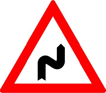 Indicator rutier Curbă dublă sau o succesiune de mai mult de două curbe, prima la dreapta Imagine principală a produsului