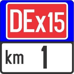 K1b Indicator rutier Kilometric pentru drumuri expres