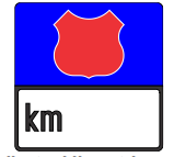 K1c Indicator rutier Kilometric pentru variante ocolitoare