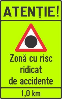Indicator rutier Zona cu risc ridicat de accidente Imagine principală a produsului