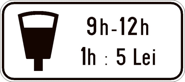 Indicator rutier Parcare cu plată