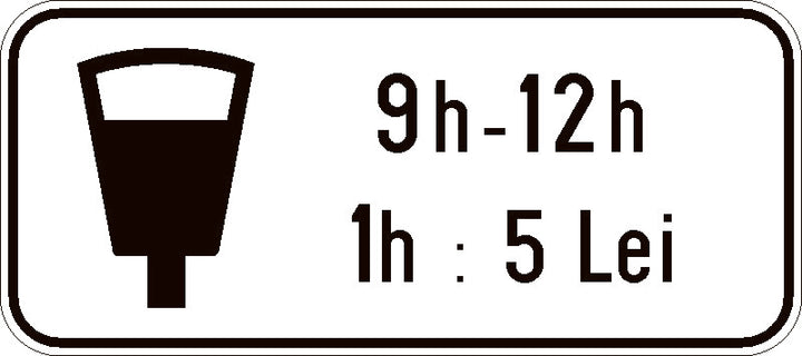 Indicator rutier Parcare cu plată