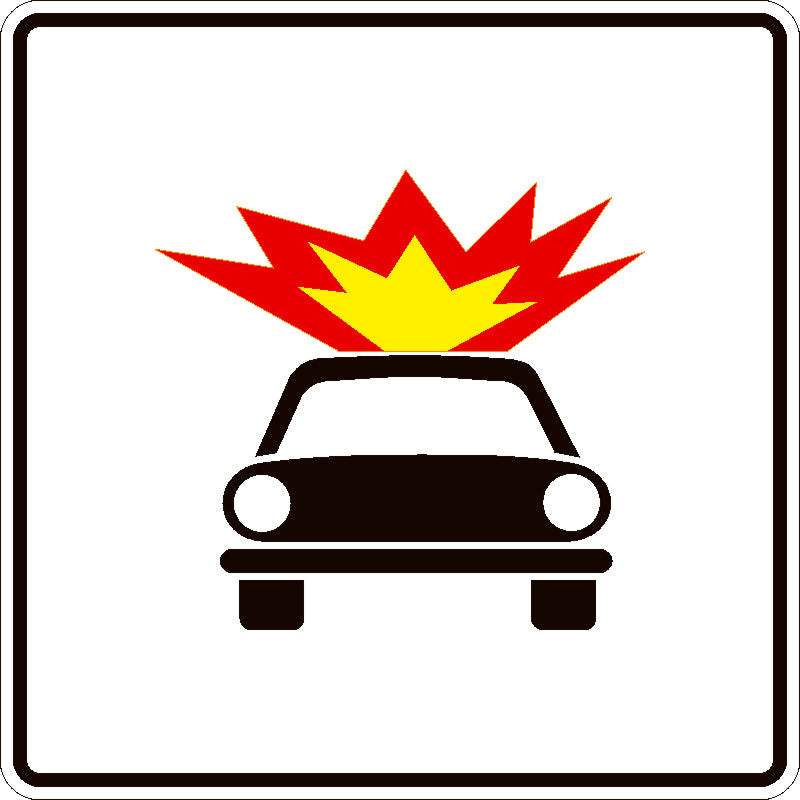 Indicator rutier Vehicule care transportă  substanțe explozive au ușor inflamabile Imagine principală a produsului