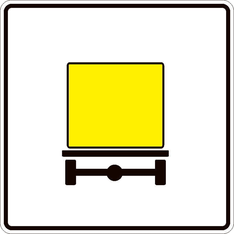 Indicator rutier Vehicule care transportă mărfuri periculoase Imagine principală a produsului