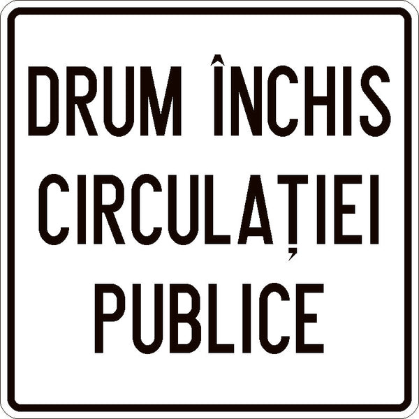 Indicator rutier Drum închis circulației publice