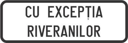 P34 Indicator rutier Cu excepția riveranilor Imagine principală a produsului