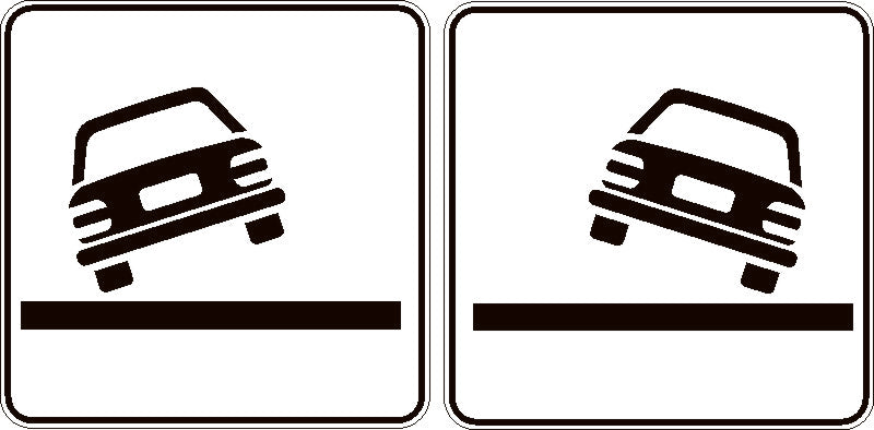Indicator rutier Pericol de răsturnare