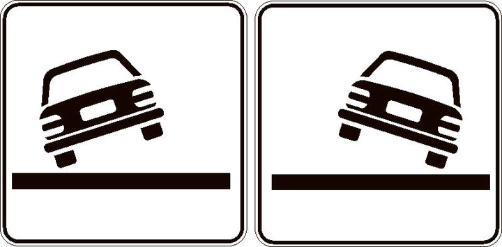 Indicator rutier Pericol de răsturnare