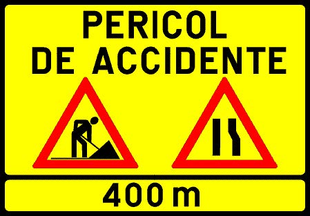 Indicator rutier Presemnalizarea unui sector cu circulația alternanta Imagine principală a produsului