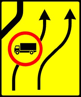 Indicator rutier Abatere temporară