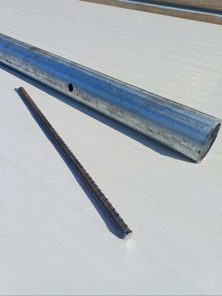 Stâlp metalic 3 ml din oțel galvanizat pentru indicatoare rutiere