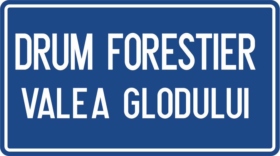 Indicator de denumire a drumului forestier 900x500 mm